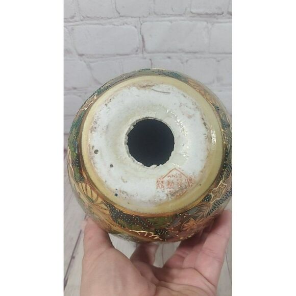 Vintage Asian Satsuma Pracock Porcelain Egg - Picture 6 of 6